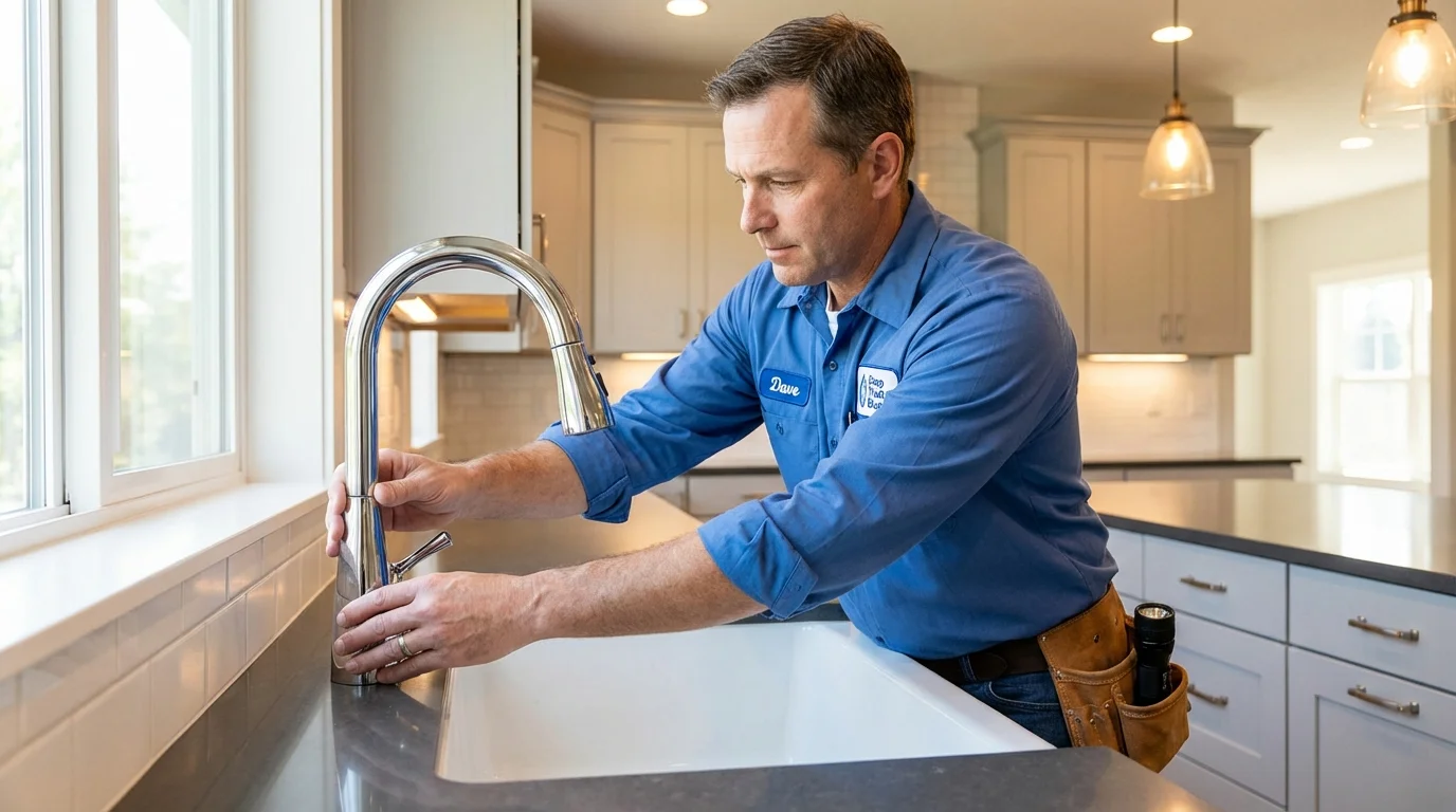 Kitchen faucet installation by Johns Plumbing LLC in Wadesboro
